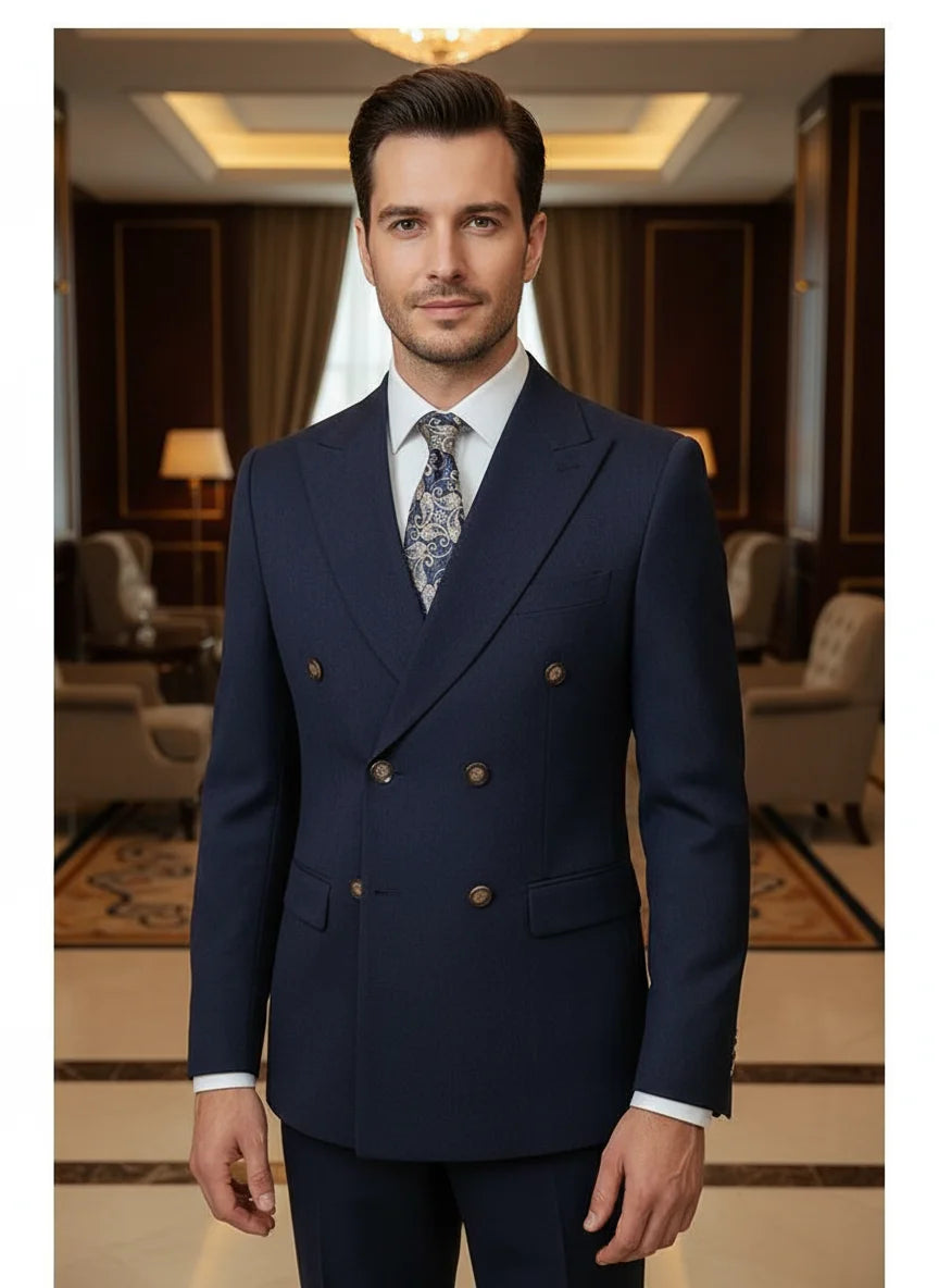 Turkish style Elegant Man Suit khaki 2 Pcs Set Modern Wedding Party Suits for Men Stylish Business office suit