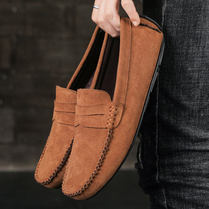 Trend Suede Men Casual Shoes Breathable Comfort Slip-on Mens Driving Shoes Fashion Men Lazy Shoes Luxury Brand Loafers Moccasins