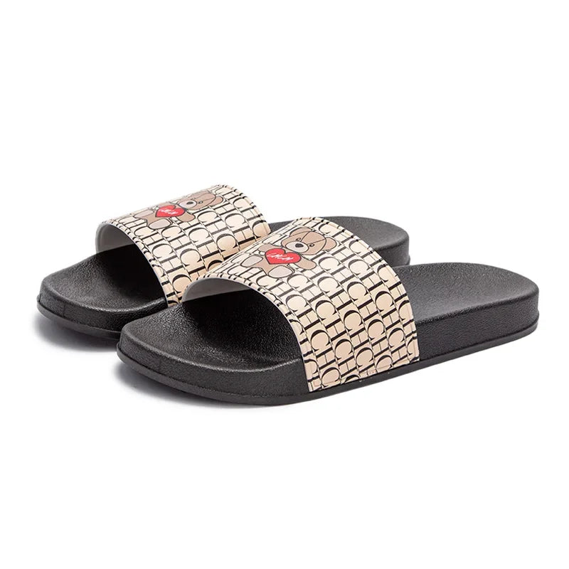 Woman Middle Heel Slippers Luxury Brand Women's Shoes Retro Design 2025 Summer New
