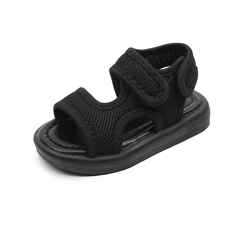 Summer Boy Casual Lightweight Cloth Vamp Beach Shoes Student Outdoor Girls Sandals Breathable Daily Platform Flat Sandals I05073