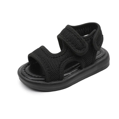 Summer Boy Casual Lightweight Cloth Vamp Beach Shoes Student Outdoor Girls Sandals Breathable Daily Platform Flat Sandals I05073