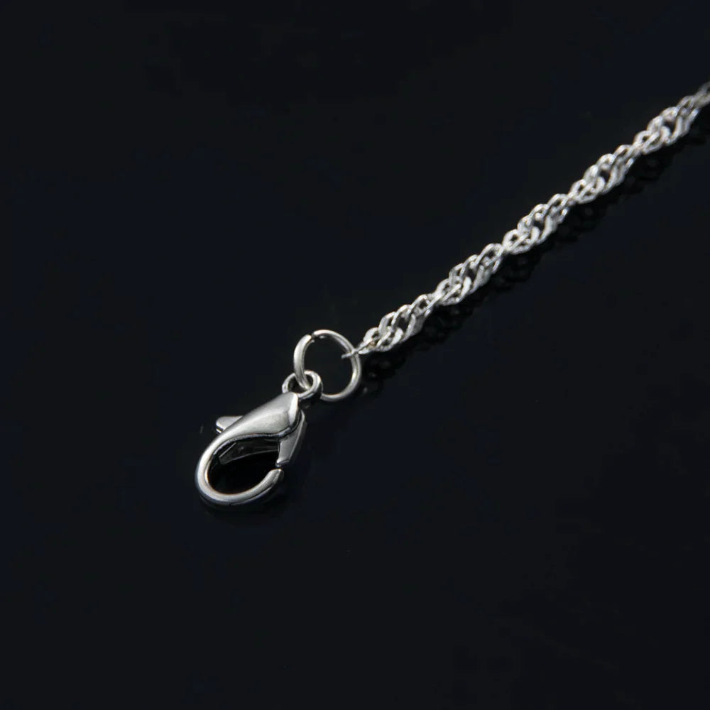 Necklace Silver Color Crystal Pendant Necklaces for Women Girl Party Jewelry Gift Jewelry