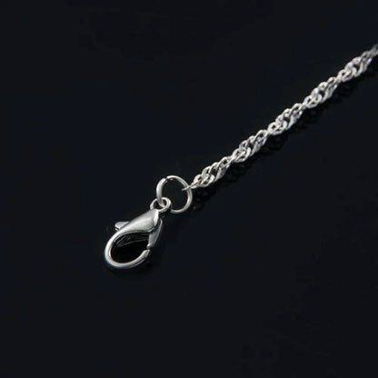 Necklace Silver Color Crystal Pendant Necklaces for Women Girl Party Jewelry Gift Jewelry