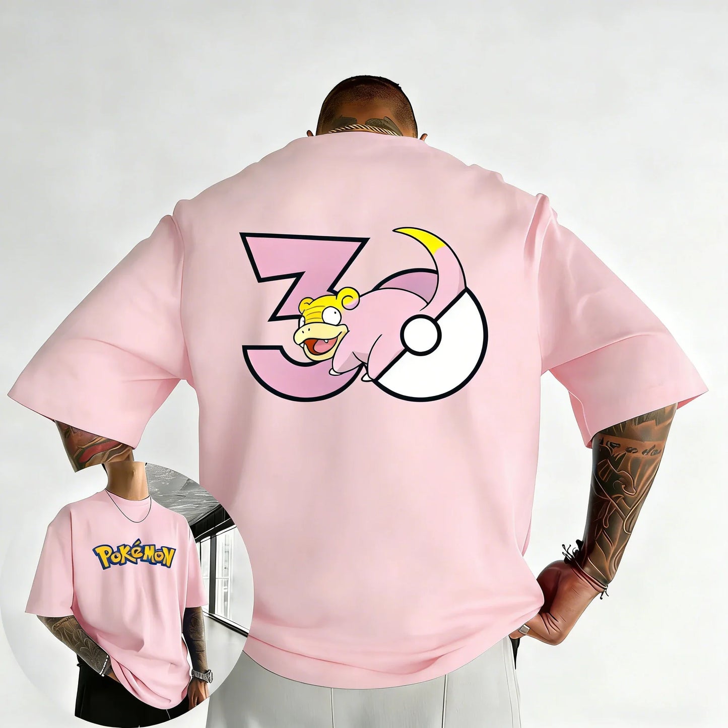 30th Anniversary Slowpunk Printed T-shirt Summer New Men's and Women's Loose Casual Hip Hop Trendy Short Sleeve Top