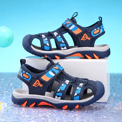 Summer Children Beach Water Sandals Brand Fashion Sneakers For Girls Boys Footwear Kids Non-slip Sandalias Leather Shoes