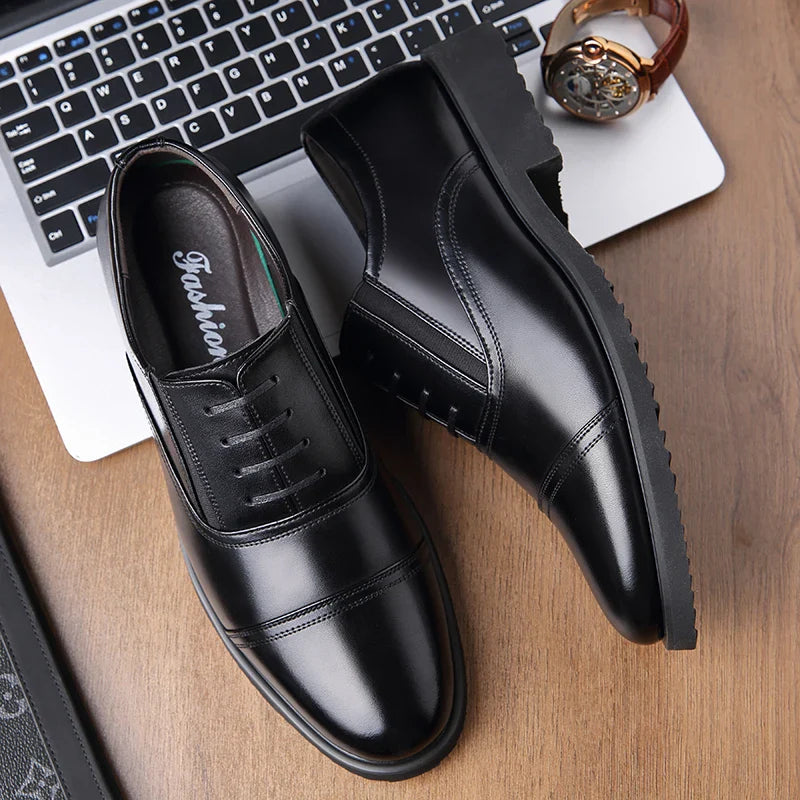 Men's casual leather shoes, business casual shoes, formal fashion, banquet flat shoes, size 50 men's shoes