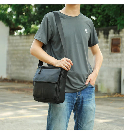 Men's Bags Genuine Leather Messenger Bag Crossbody Shoulder Bags For Male Casual Handbag Men Sling Pack For Work Business