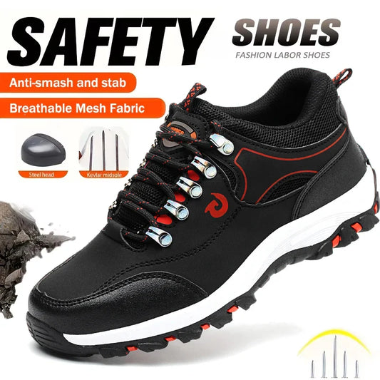 Men Work Safety Shoe Boots Steel Toe Security Protection Shoes Anti-Smash Anti-puncture Constrcution Shoes Man Work Boots