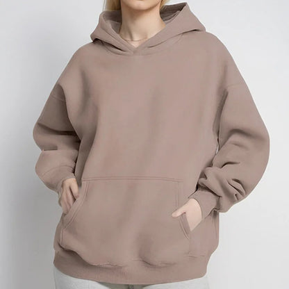 Women Hoodies Pullover Hooded Sweat Shirts Solid Color Jogger Long Sleeve Black Jogging Men Sweatshirt Sport Top Winter Clothing