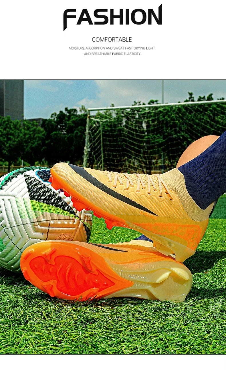 New Men's Football Boots Training FG Top Quality Non-Slip Soccer Shoes Cleats Sneakers Wholesale Drop Shipping Unisex Adult