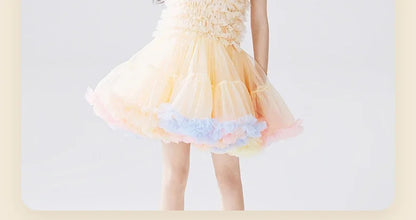Fluffy Rabbit Skirt Girl Baby Dress Super Immortal Cake Fluffy Gauze Birthday Party Children's Princess Dress Summer