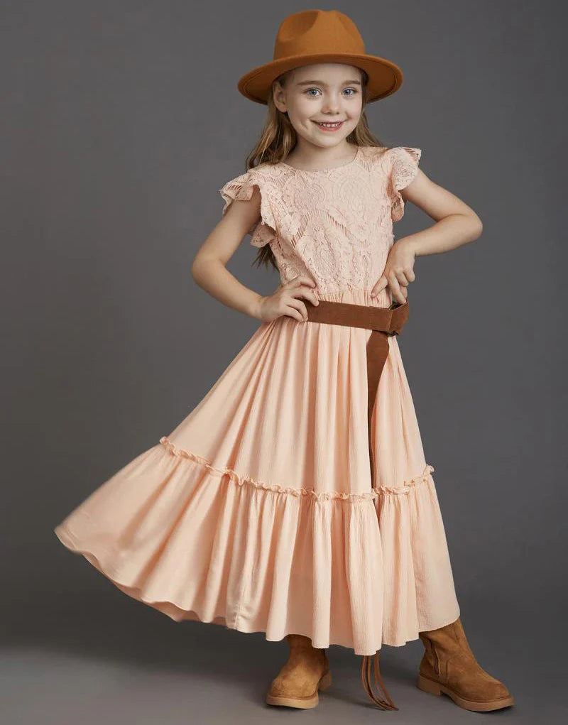 Summer Girls Lace Dresses Kids Flower Girl Wedding Princess Party Dress Vestidos Costume Children Clothing For 4-14Years