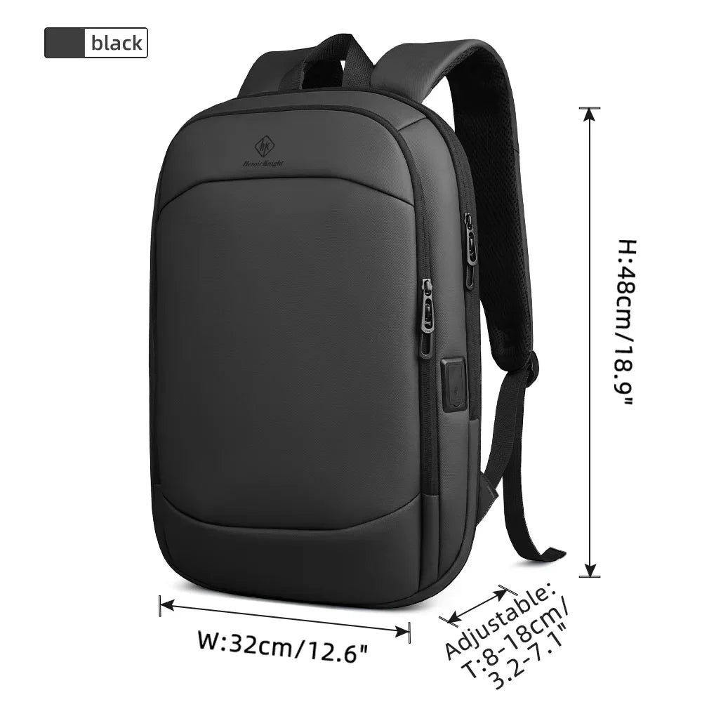 Business Backpack for Men 17 Inch Laptop Backpack with USB Port Slim Expandable Waterproof Travel Bag Large Work Computer Bag
