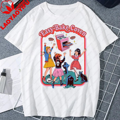 Let's Sacrifice Toby Horror Satanist Graphic Tops Unique Creative Cartoon Streetwear Unisex Scary Short-sleev Tee Ropa Hombre