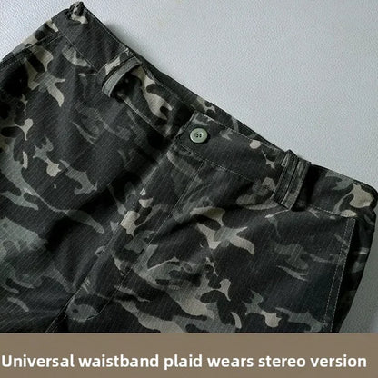 New Work Cargo Pant Men Wear-Resistant Stretch Tactical Trousers Casual Breathable Multi-Pocket Outdoor Waterproof Training Pant