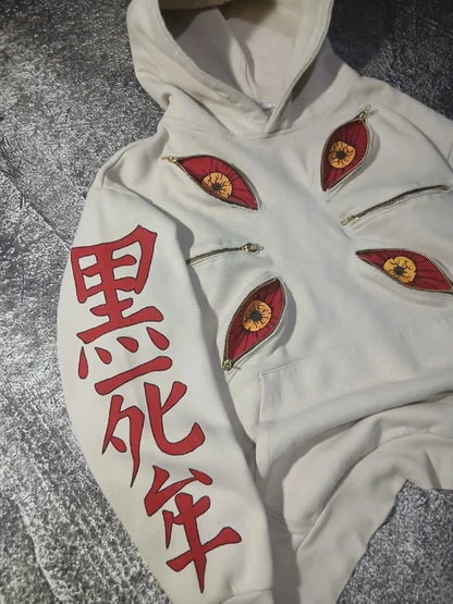 Multi Zipper Hoodies Cool Design Sweatshirt Y2k Streetwear Oversized Casual Fashion Couples Anime Hoodie