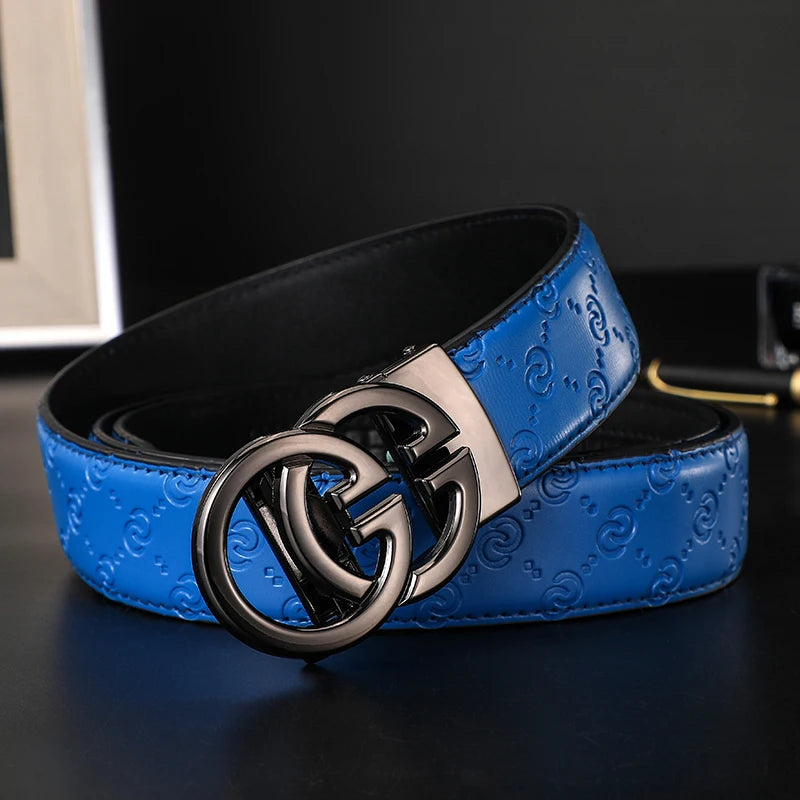 2025 New business Male Famous Style Metal Automatic Buckle Luxury Brand Women Belt Genuine Leather Belts for Men Strap jeans