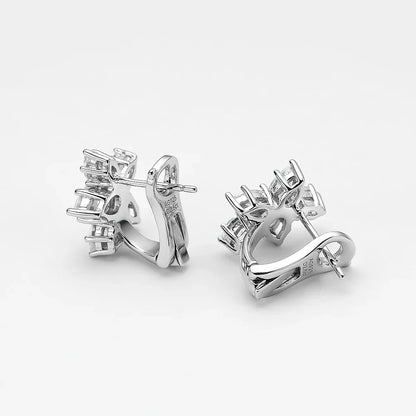100% 925 Sterling Silver Sparkling High Carbon Diamond Earrings For Women Wedding Engagement Party Fine Jewelry Wholesale