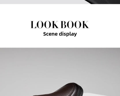 Golden Camel Men's Shoes 2026 New Business Casual Soft Sole Leather Shoes Brand Design Soft Soles Non-slip Velvet Warm Loafers