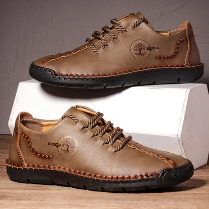 Handmade Leather Casual Men Shoes Design Sneakers Men Comfortable Leather Men Loafers Hot Sale Moccasins Driving Shoes Plus Size
