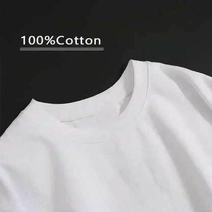 A Men's Princess Safety Pattern T-shirt Suitable for Both Men and Women, Summer Printed 100% Pure Cotton Loose Casual T-shirt