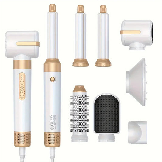 7 In 1 Hair Dryer Brush Brushless High Speed Hair Dryer with Diffuser Ionic Blow Dryer Hot Air Styling Comb Hair Curler