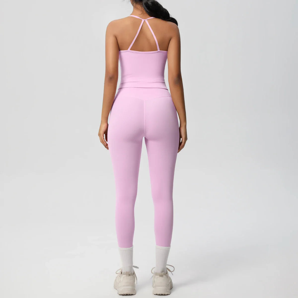 Halter Yoga Top Set Fitness Gym Suit Training Sleeveless Sport Gym Tops Crossover Back Sports Underwear  Tummy Control Slimming