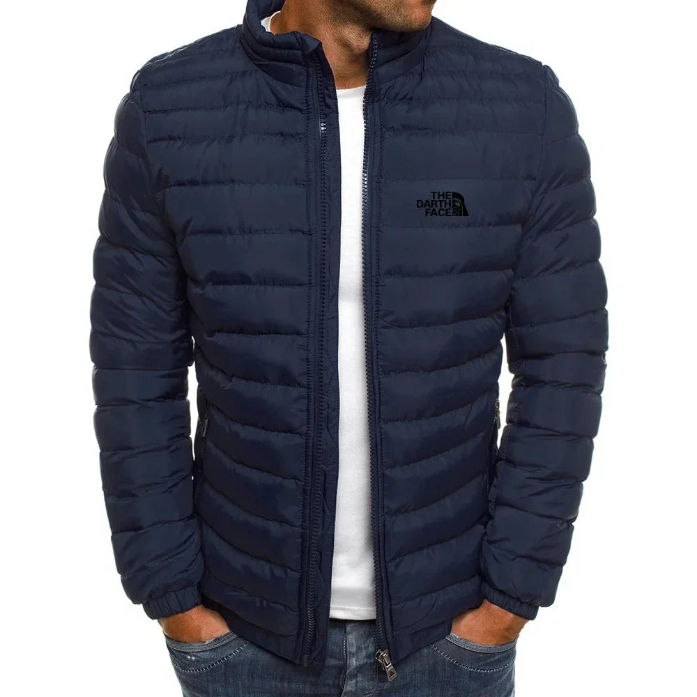 Men's Stand up Collar Zipper Warm Business Slimming Fishing Coat