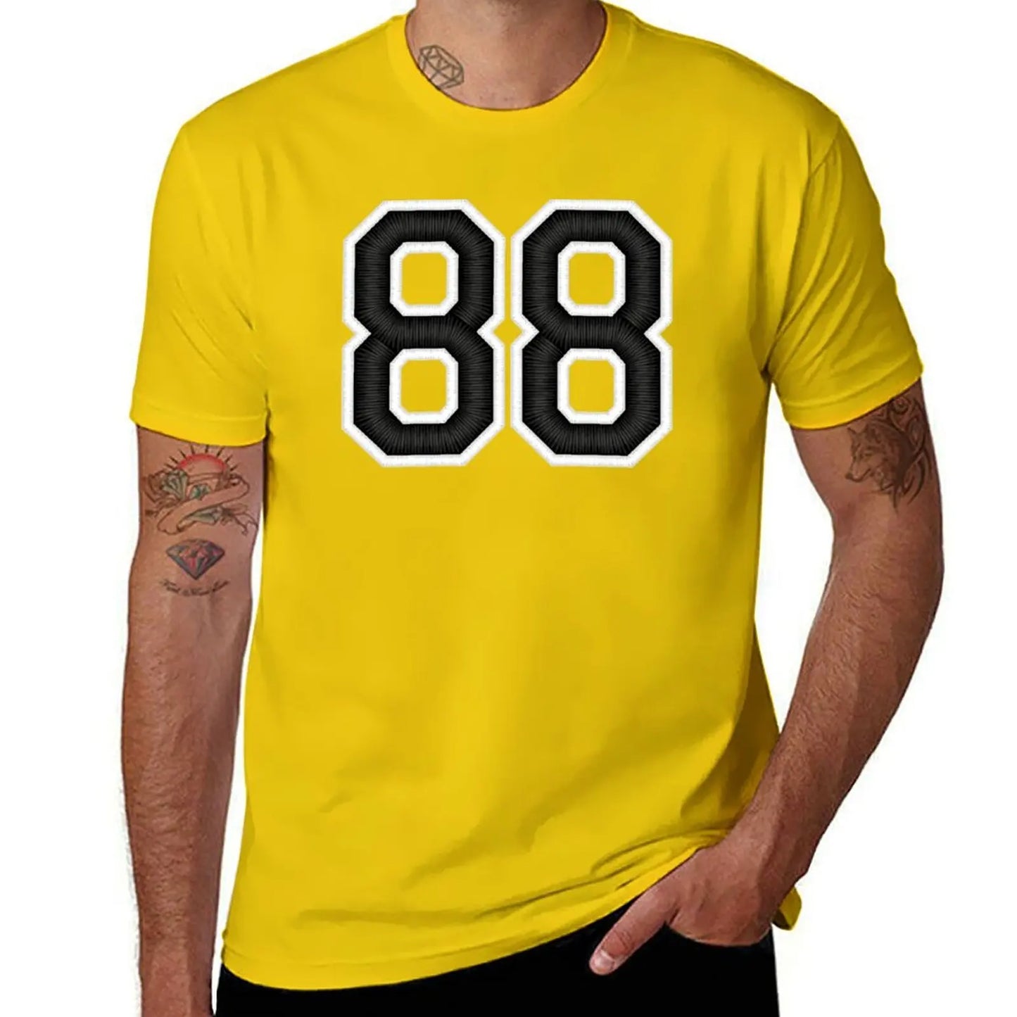 88 Black Jersey Sports Number eighty-eight Football 88 T-Shirt cute clothes graphics sweat funny t shirts for men