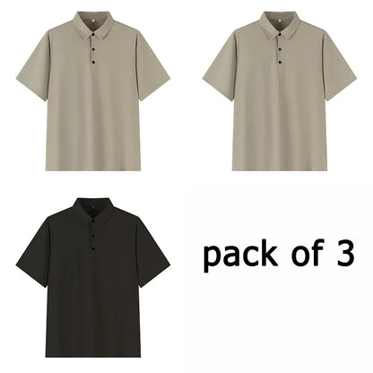 Polo Shirt Men Plus Size 4XL 5XL 6XL 7XL Short Sleeve Knitted Polo Shirts Loose Polos Oversized Tops Big Size Men Clothing T シャツ