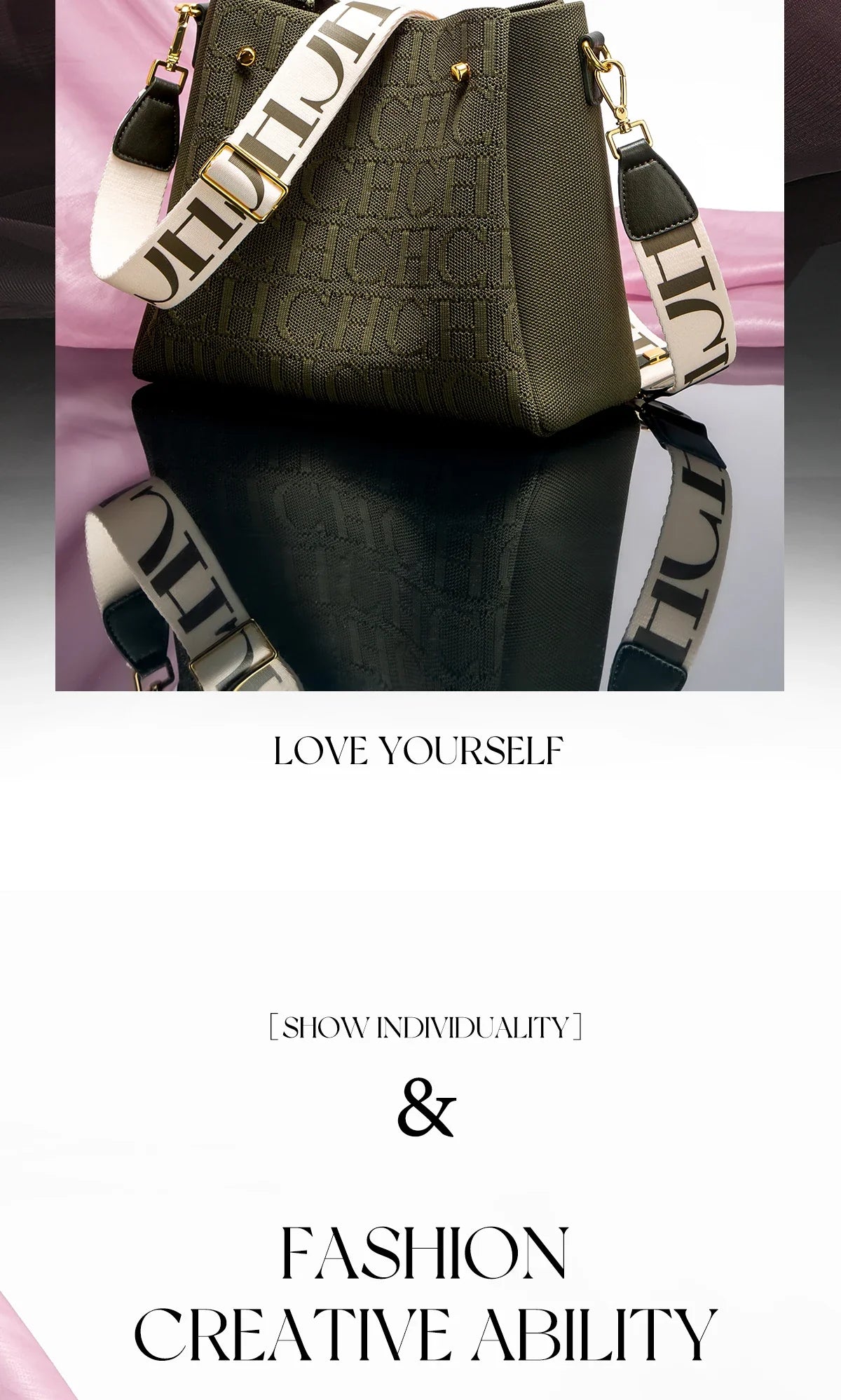 Women's Shoulder Bag New Magnetic Buckle Khaki Shoulder Bag Large Capacity