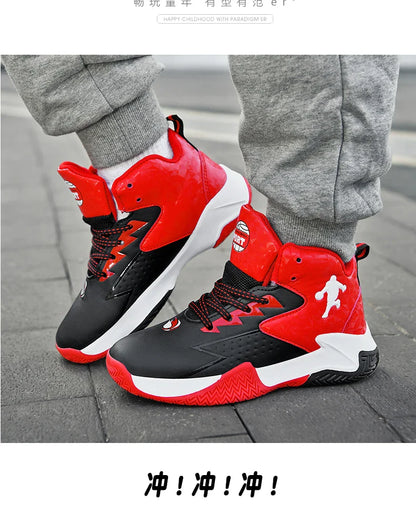 Children Basketball Shoes For Boys Girls Trainers High Top Sneakers Kids Training Shoes Outdoor Non-slip Children's Sports Shoes
