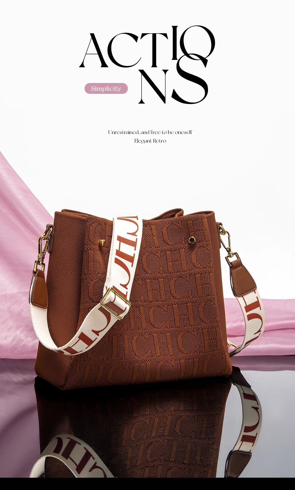 Classic Retro New Solid Color Letter Design Women's Shoulder Bag Fashion Party Multifunctional Occasion Handbag