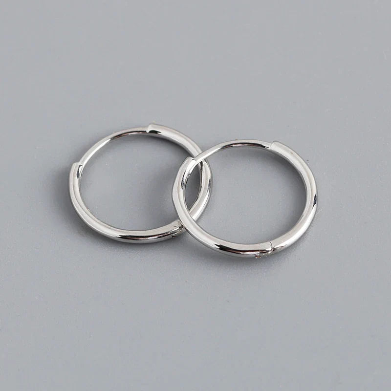 925 Sterling Silver Fashion Simple Huggies Ear Buckle Accessories Minimalist Charm Ear Hoop Earrings for Women Jewelry