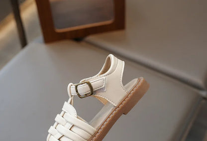 Kids Sandals 2026 Summer Sandals for Boy Fashion Children Cut-Outs Beach Shoes Braided Style Causal Walking Flat Sandals