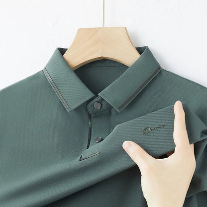 High end designer brand short sleeve POLO shirt men cool breathable summer T-shirt fashionable embroidery casual men's clothing