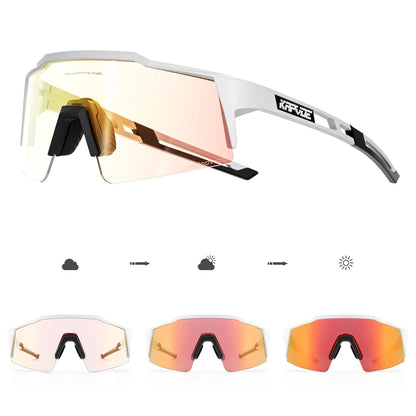 Photochromic Cycling Sunglasses for Men Women Bike Glasses Riding Driving UV400 Mountain Bicycle Goggles Eyewear Sports
