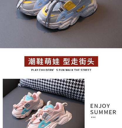 Size 21-36 Baby Toddler Shoes For Boys Girls Breathable Mesh Little Kids Casual Sneakers Non-slip Children Sport Shoes tenis