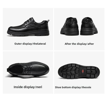 Golden Camel Men's Shoes 2026 New Business Casual Soft Sole Leather Shoes Brand Design Soft Soles Non-slip Velvet Warm Loafers