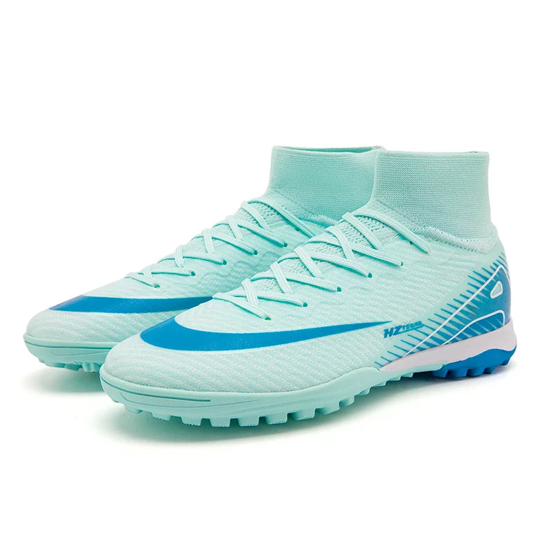 Kids Soccer Cleats for Boys and Girls Youth High-top Football Shoes Outdoor Athletic Turf Soccer Shoes