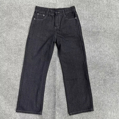 Korean Version New Denim Jeans Retro Men'S Casual Pants High Street Wide Leg Pants Loose Straight Leg Pants