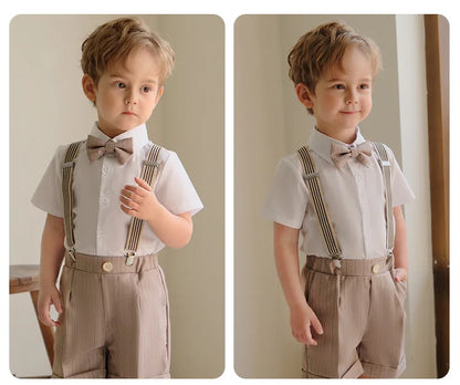 Flower Boys Summer Luxurious Birthday Dress Baby Kids Beaufitul Photograph Suit Children Formal Wedding Performance Tuxedo Wear