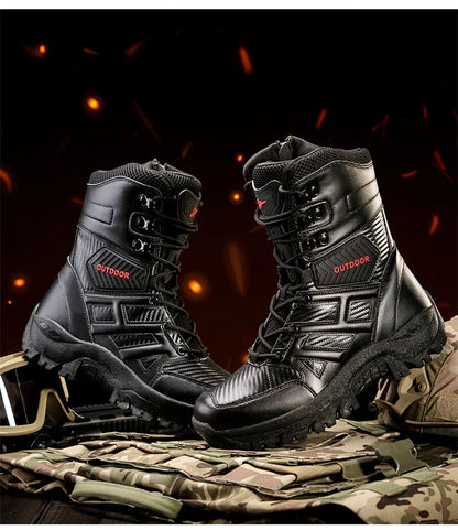 New Winter Men's Boots Outdoor Anti-Slip Men's Desert Boots Comfortable Autumn Men Work Ankle Boots High Top Motorcycle Boots