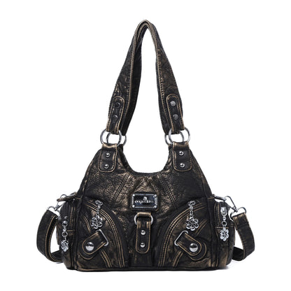 Women Handbags Rose Soft Tote Bag Small Top-handle Purse Fashion Satchel Multi-Pockets Shoulder Bag Hobos Phone Pack