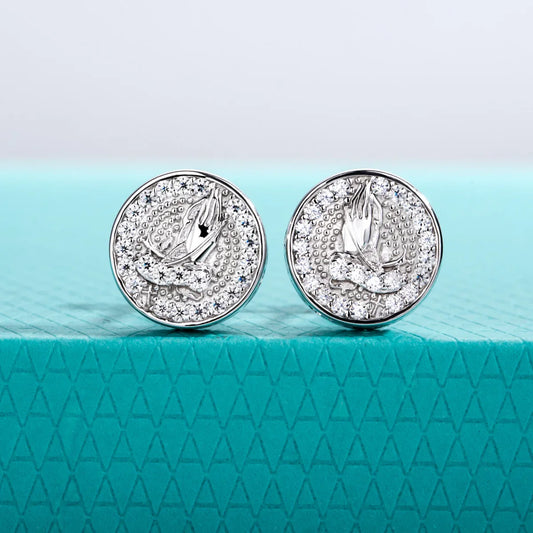 0.29cttw Moissanite Iced Out Stud Earrings 925 Sterling Silver Earring New Age Dope Hip Hop Jewelry for Men And Women