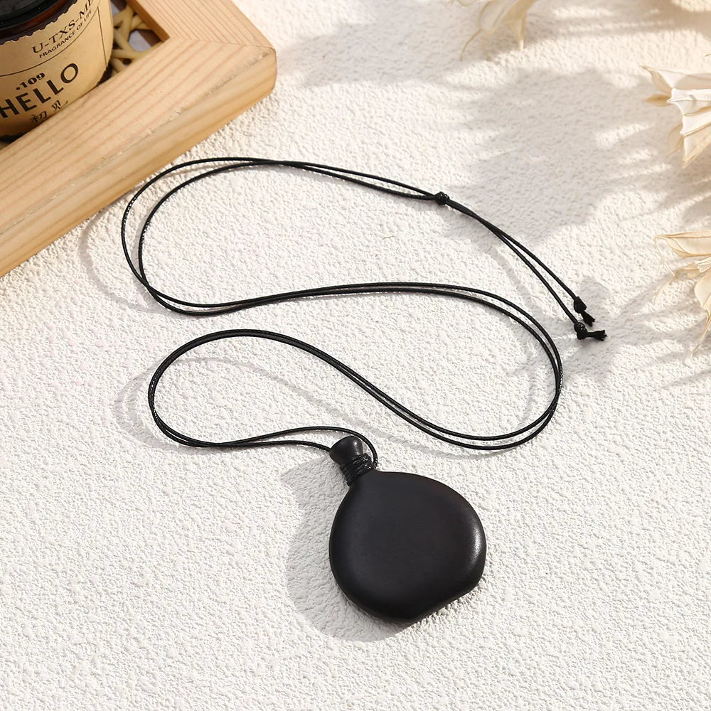 Wooden Water Bottle Pendant Necklace for Women Fashion Sweater Chain Fashion Jewelry Gift Accessories Wholesale