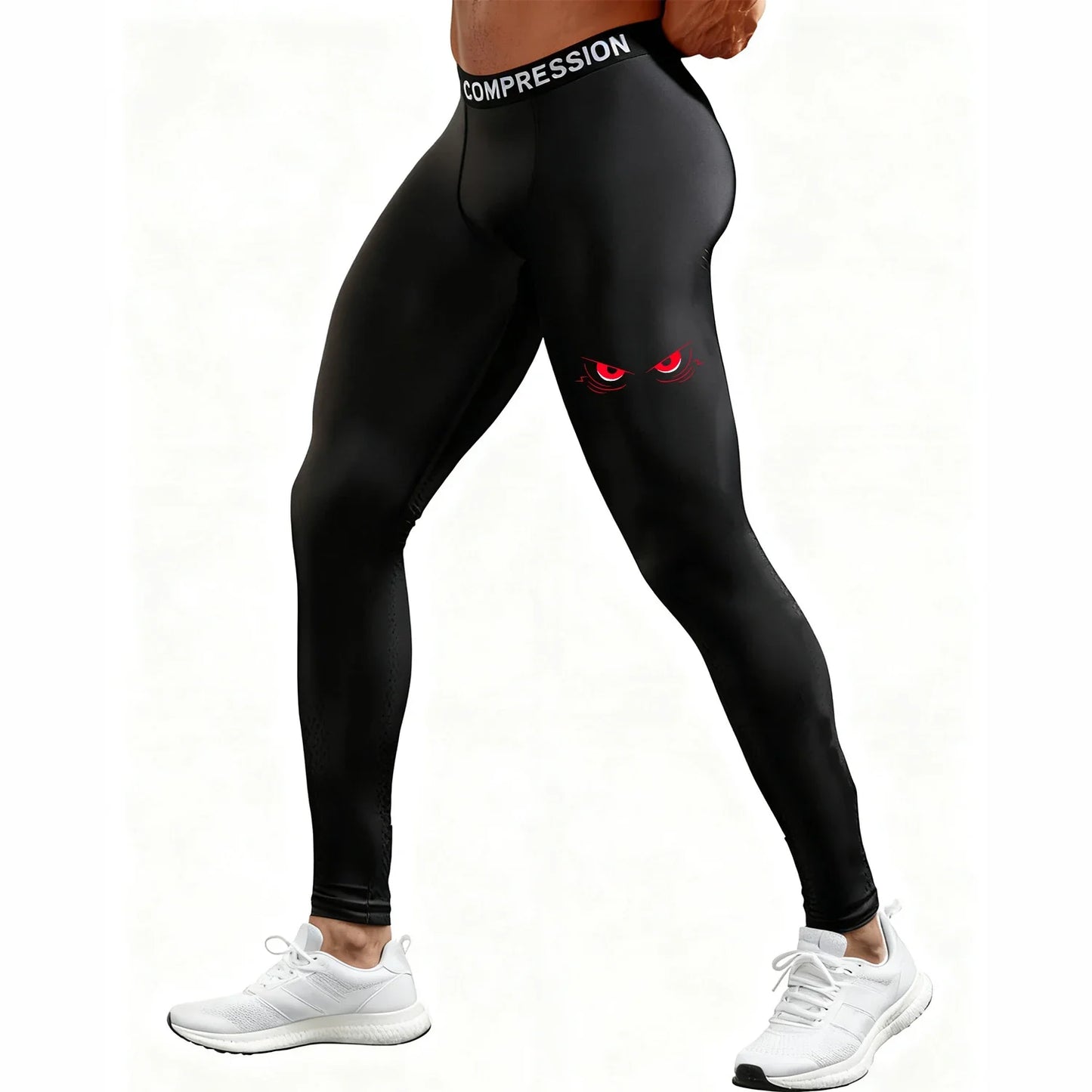 Men's Compression Leggings High Elastic Quick Dry Breathable Sports Base Layer for Gym Running Basketball Workout