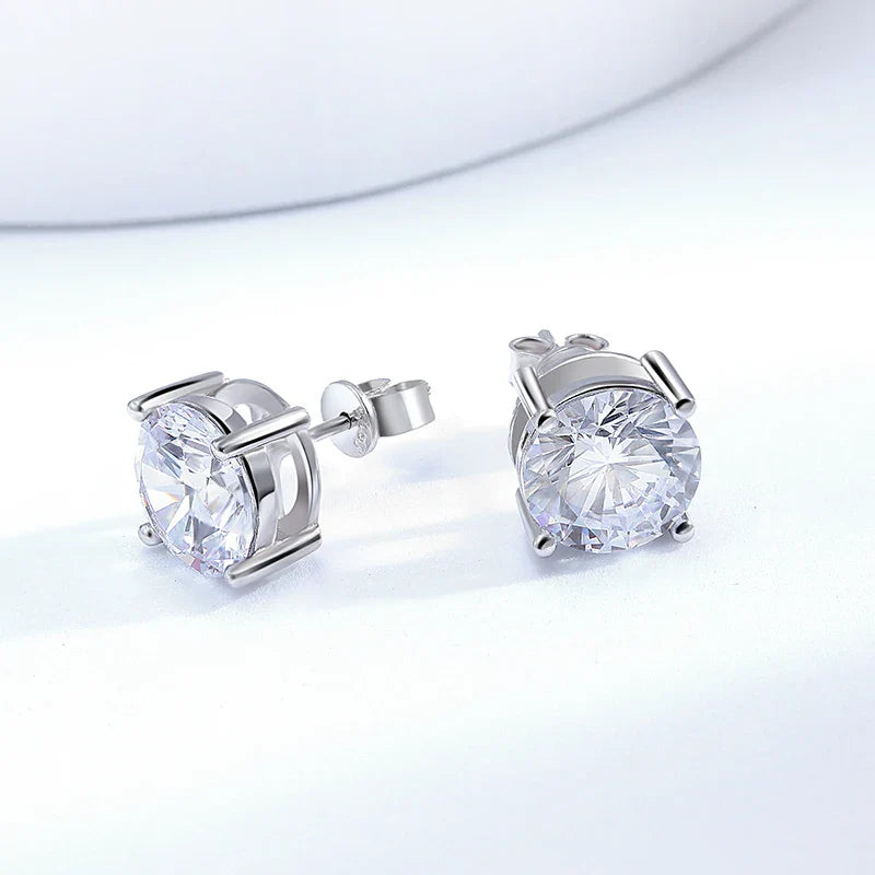 0.5-8CT 3 Colors Moissanite Stud Earrings for Women Men's Party Ear Jewelry Sterling Silver 925 Sparkling Diamond Earring
