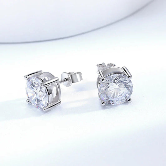0.5-8CT 3 Colors Moissanite Stud Earrings for Women Men's Party Ear Jewelry Sterling Silver 925 Sparkling Diamond Earring