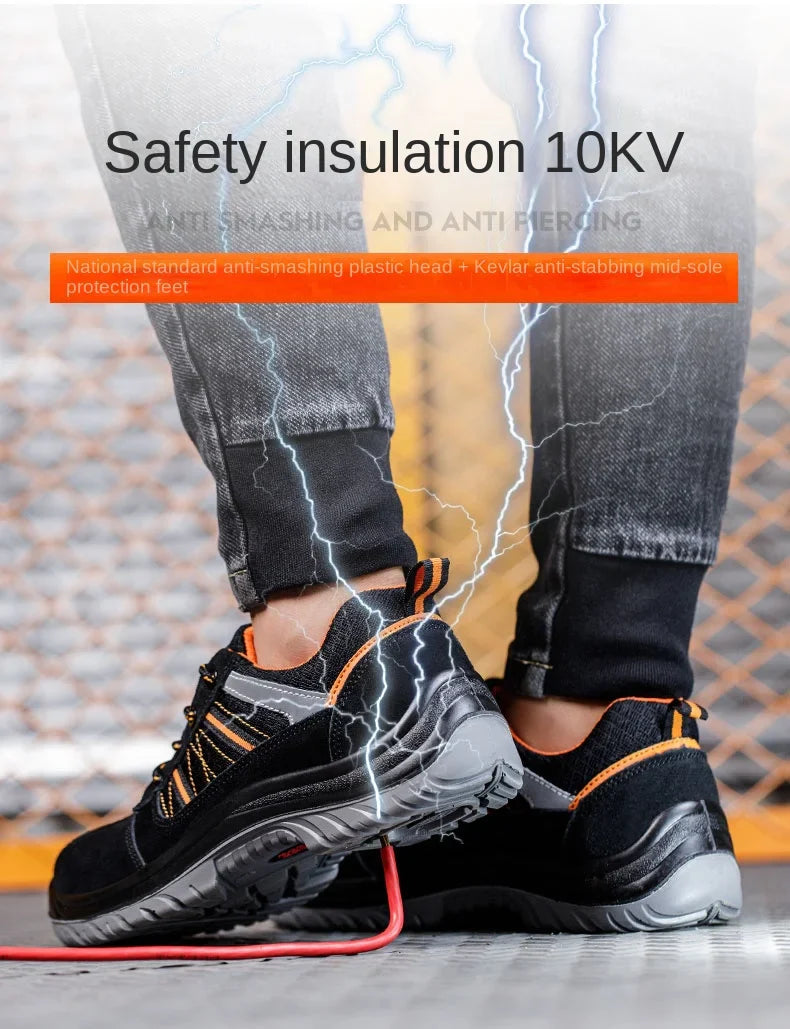 Plastic toe cap composite safety shoes men metal free working  boots  insulation shoes electrician